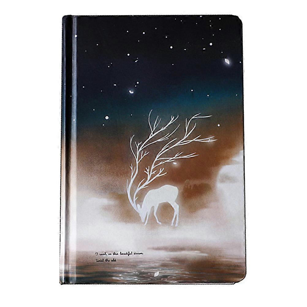 Night Light Diary Book Noctilucence with Pattern for Daily Use 1Pcs