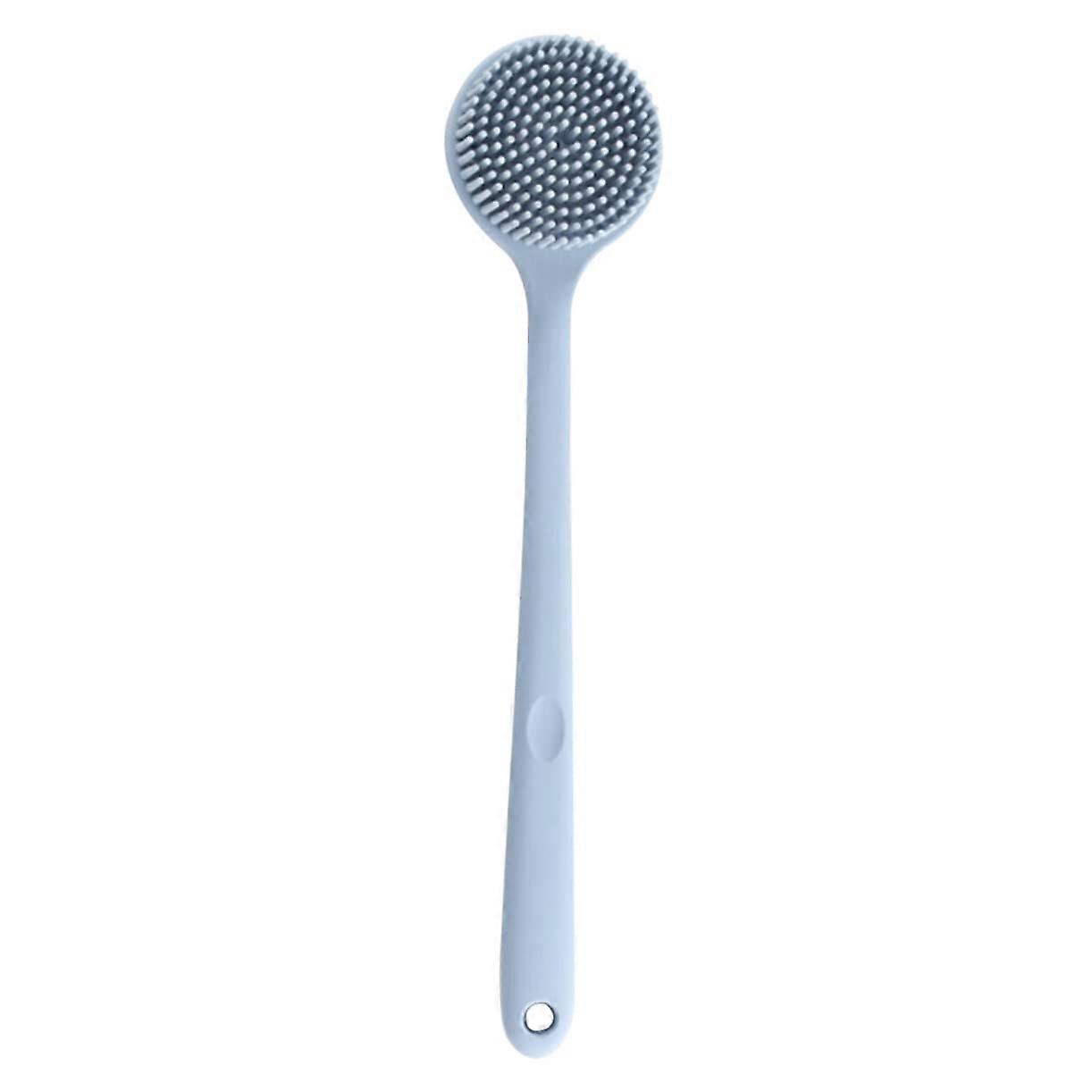 Silicone Shower Brush with Long Handle, DoubleSided Back Scrubber for Body Exfoliating