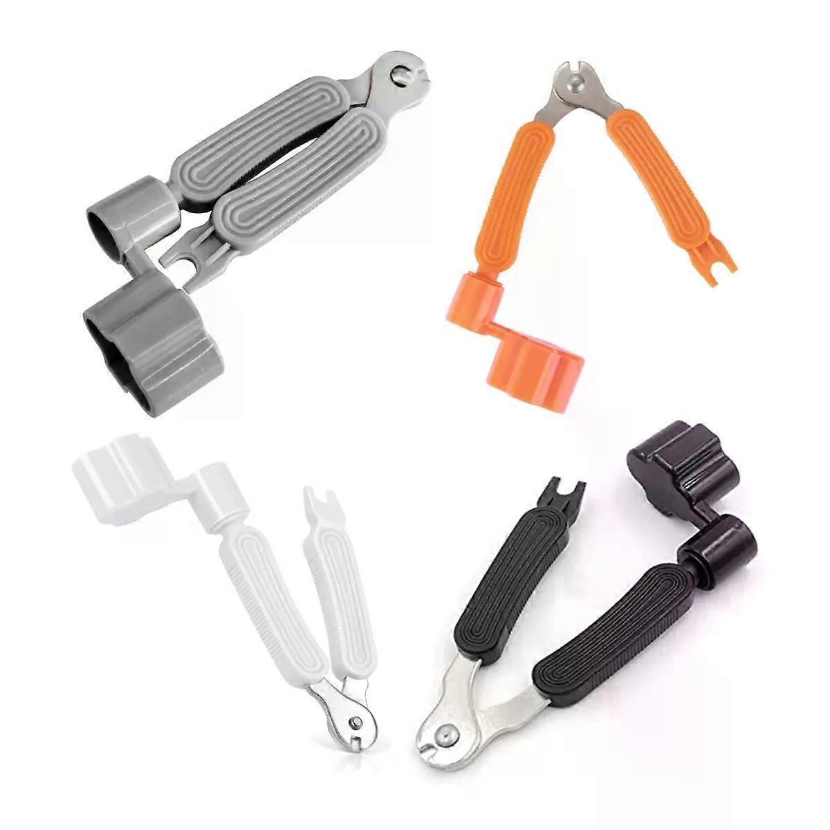 Guitar String Winder Clipper Bridge Pin Puller - Multifunction Repair Tool with Plastic & Metal Construction