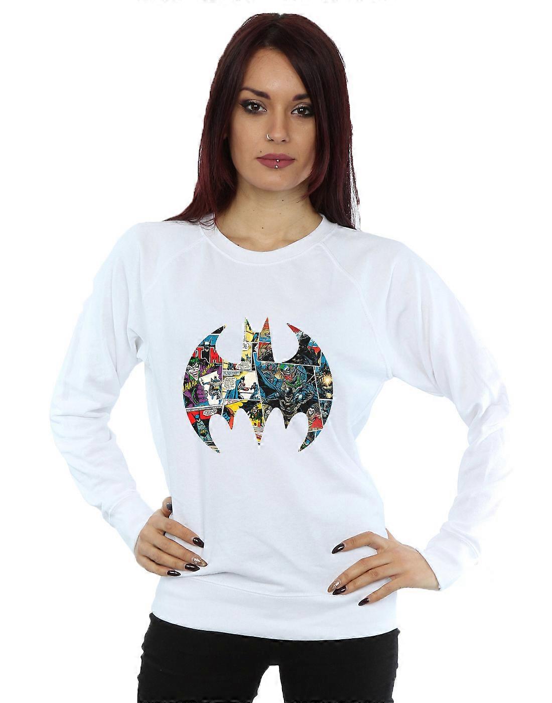 DC Comics Women's Batman Comic Book Logo Sweatshirt