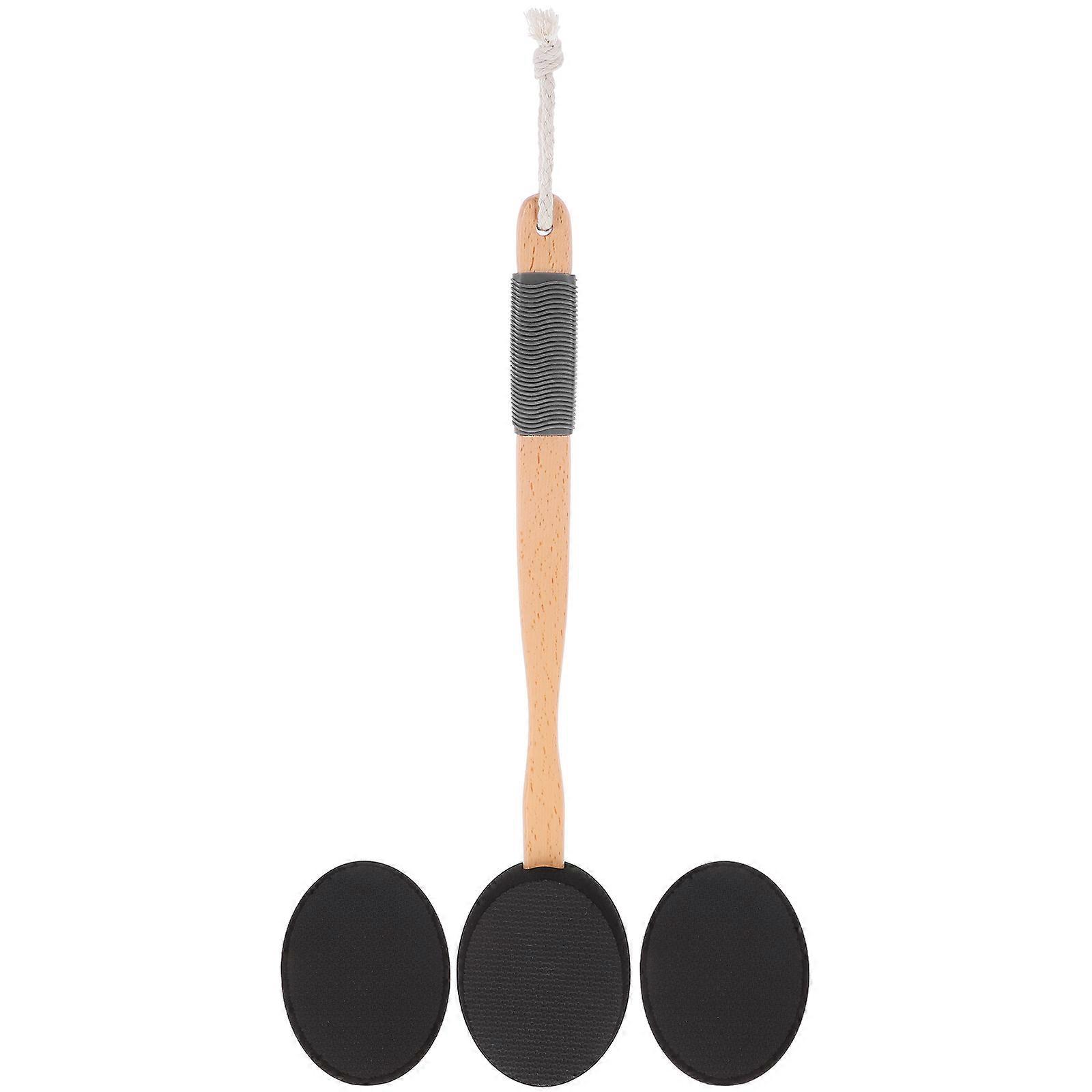 Cream Applicator for Back with Wood Handle 2Sets Body Scrub Brushes