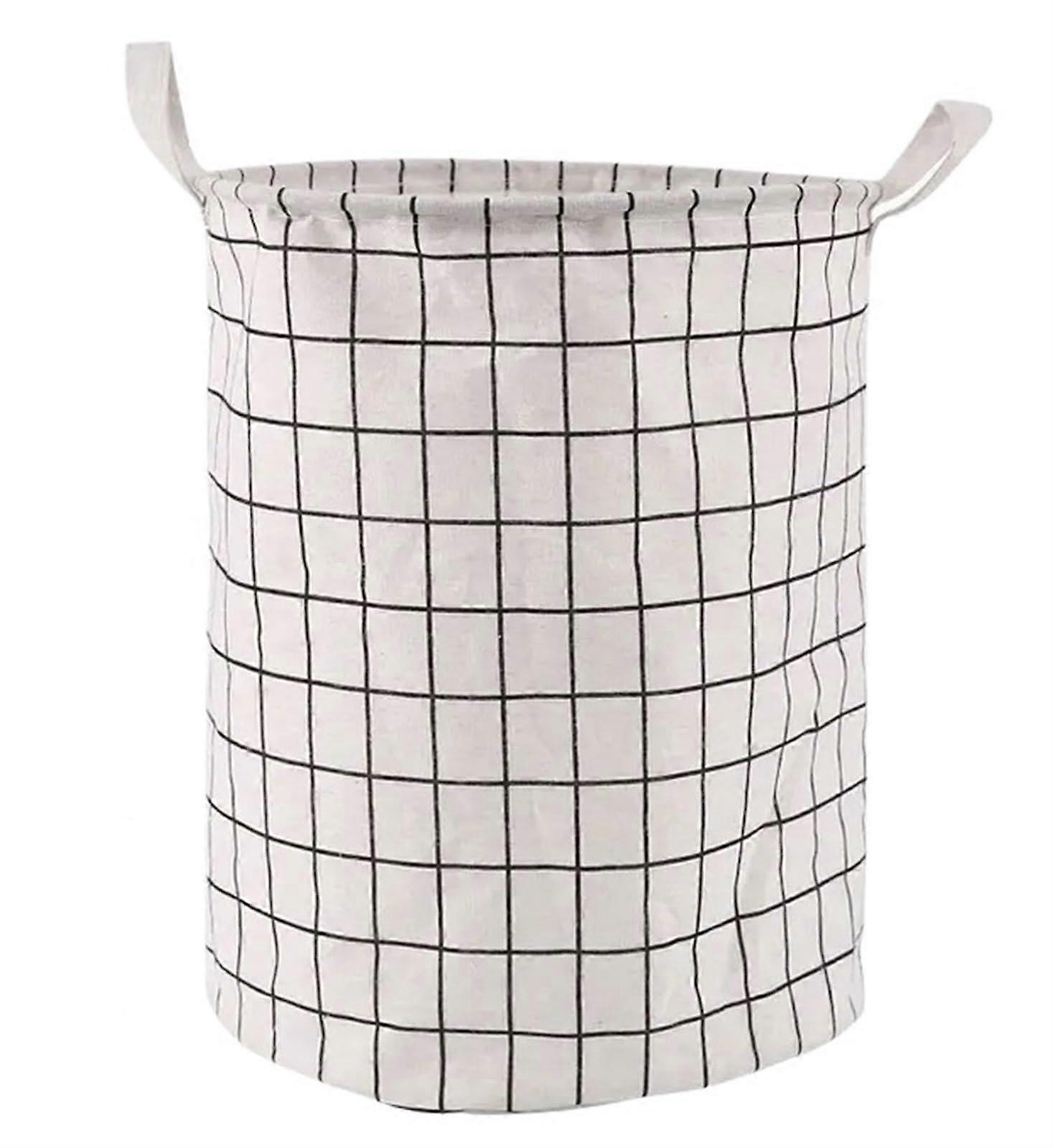 Foldable Waterproof Laundry Basket White Medium Large Clothes Hamper for MultiPurpose Storage