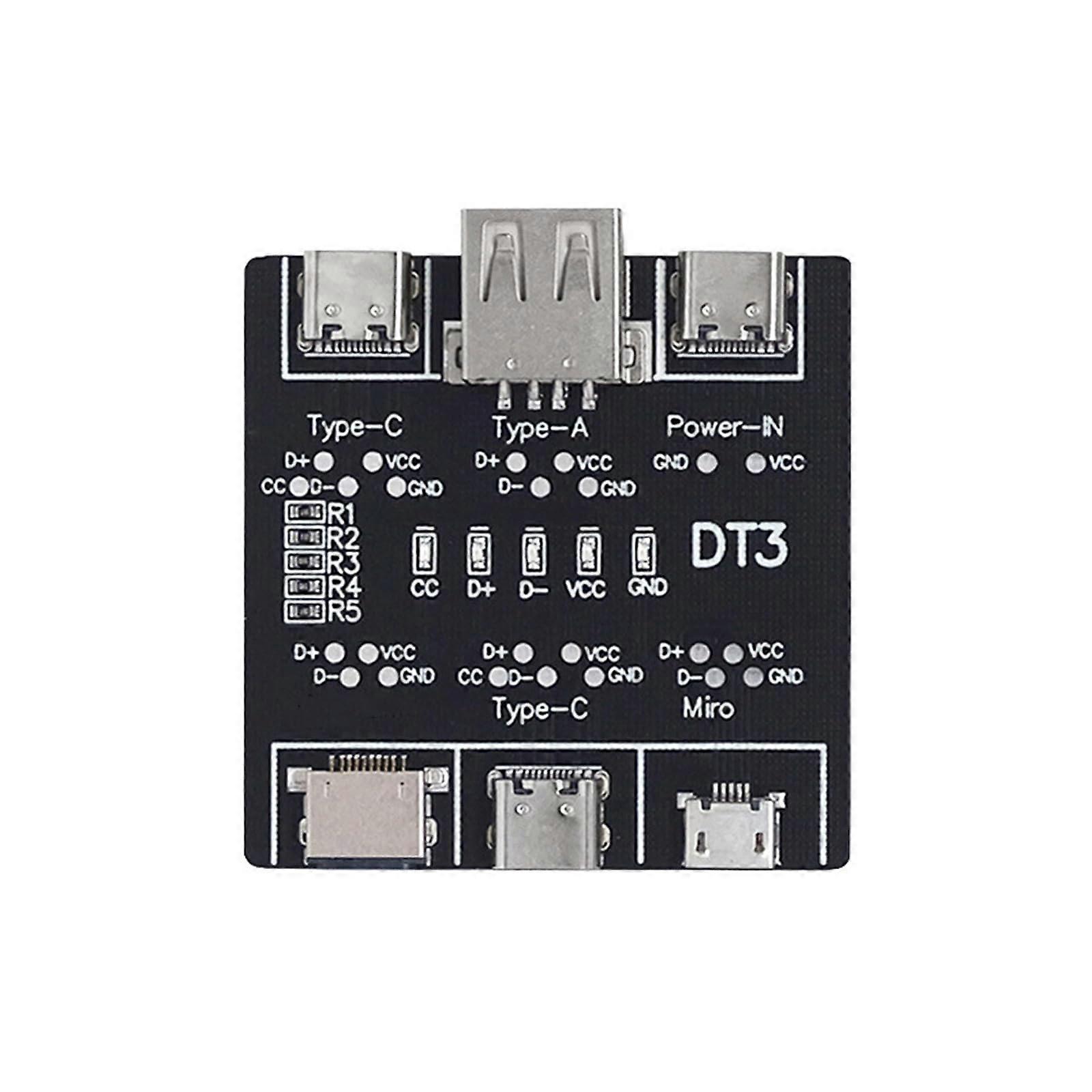 USB Cable Tester Board for Type C and 8 Pin, Accurate Data and Charging Cable Checker PCB