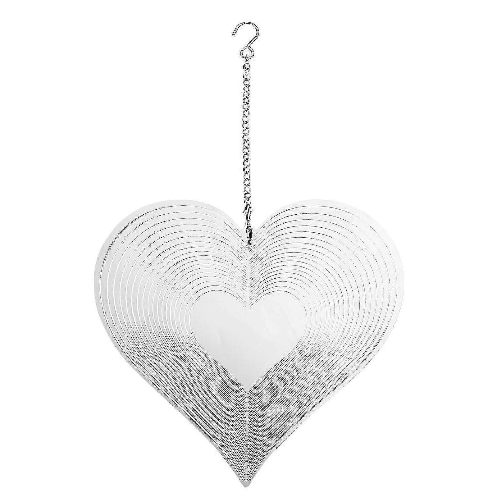 Creative Metal Wind Chimes Chic Heart Shape Hanging Decor Delicate Wind Chime