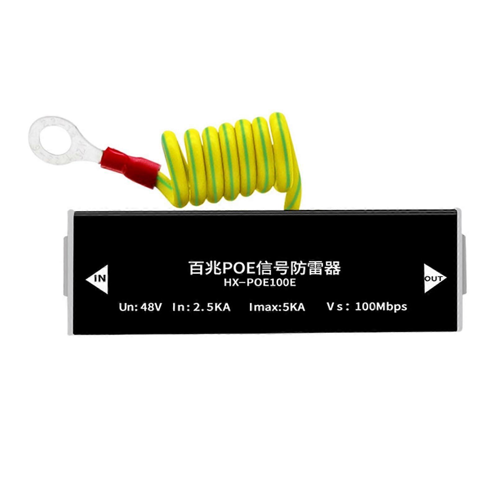 PoE Surge Protector for Security Cameras and Network Switch, Weather Resistant 100Mbps