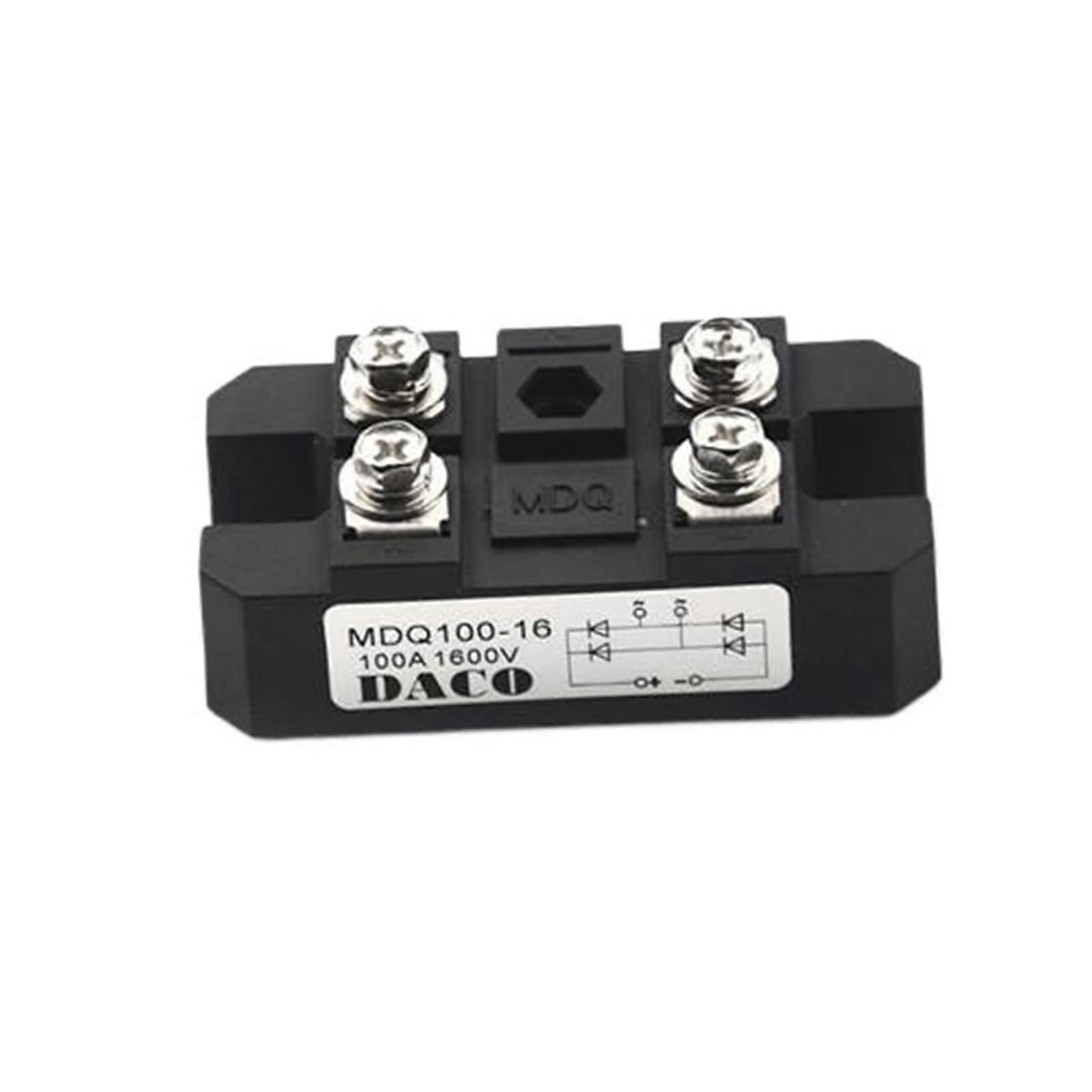 MDQ Series 100A 1600V Silicon Single Phase Bridge Rectifier with Durable Metal Case