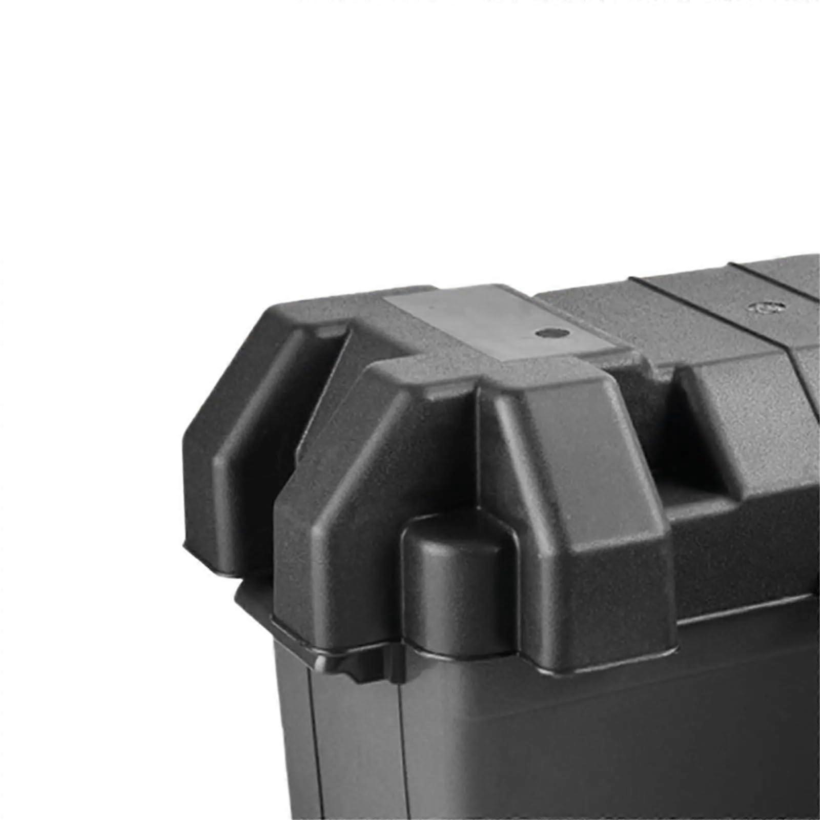 Large Heavy Duty Battery Box Tray Case with Secure Strap Mounting and Durable Impact Protection