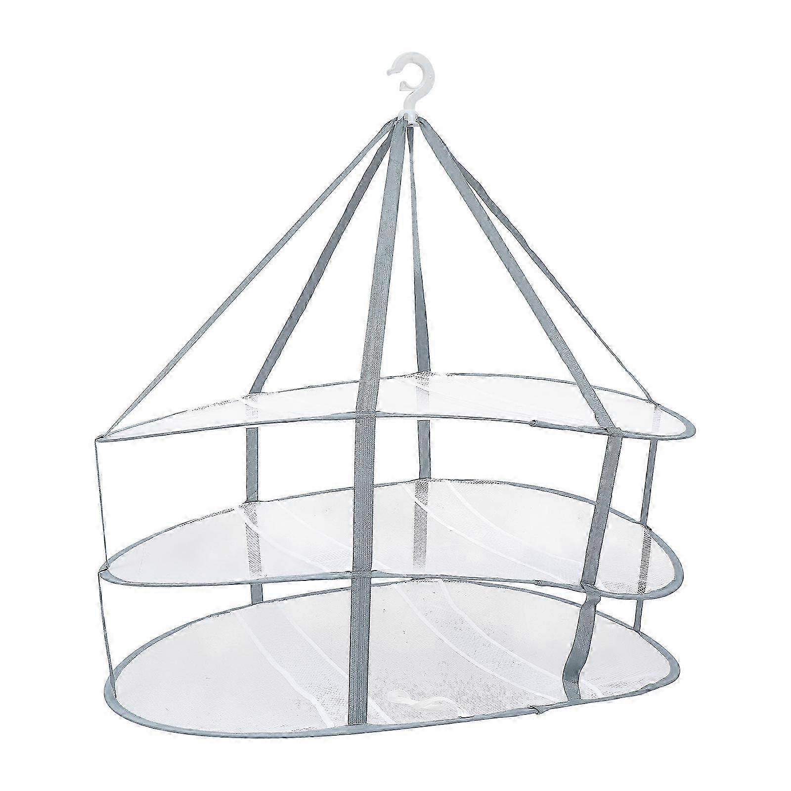 Clothes Drying Stand Rectangular Simple Design Cloth Material Socks Hanging Wrinkle-free Foldable For General Users 1Pc