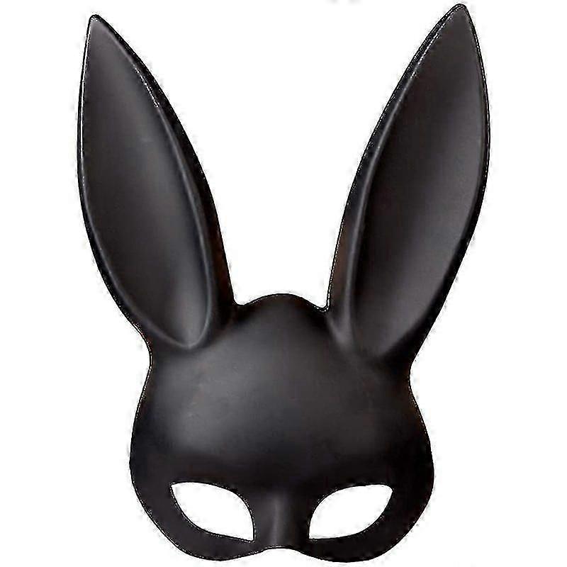 Black Rabbit Mask with Ears for Halloween Cosplay