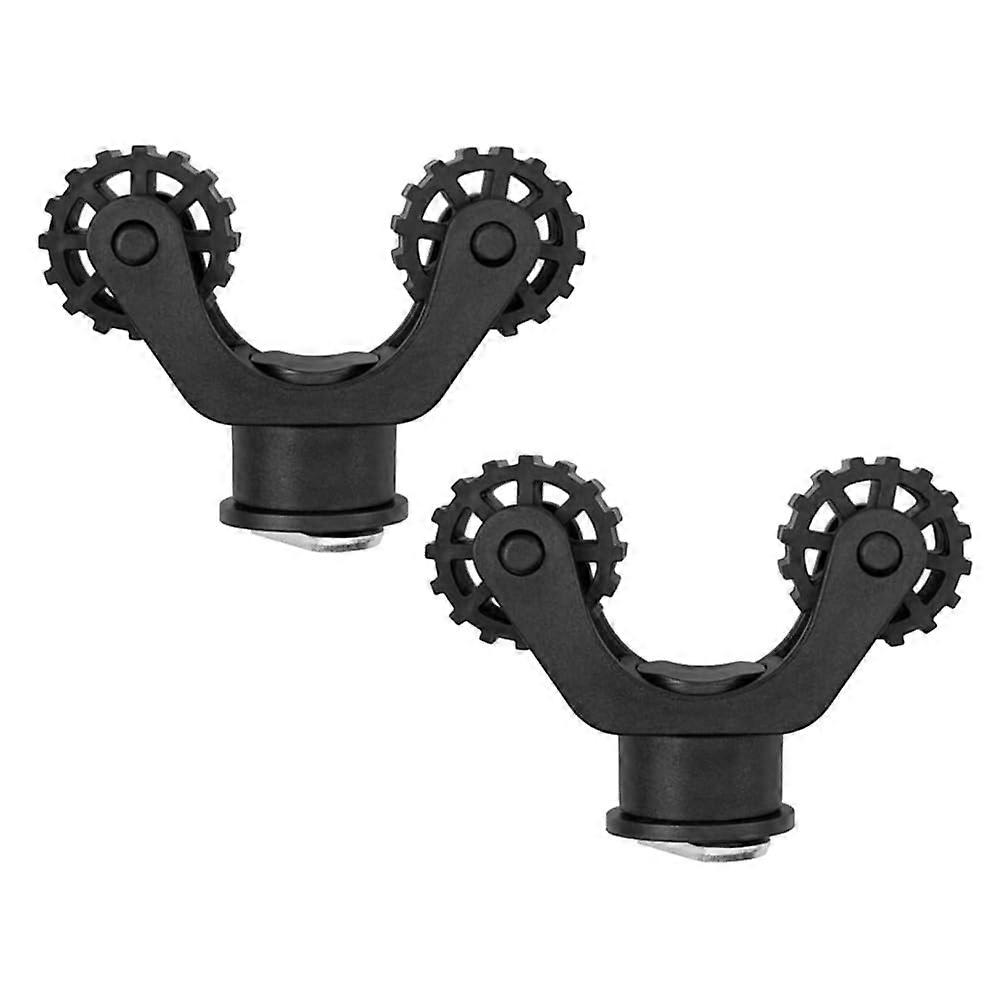 2PCS Universal Kayak Paddle Holder Plastic Canoe Rail Mount for Fishing Secure Tool Install