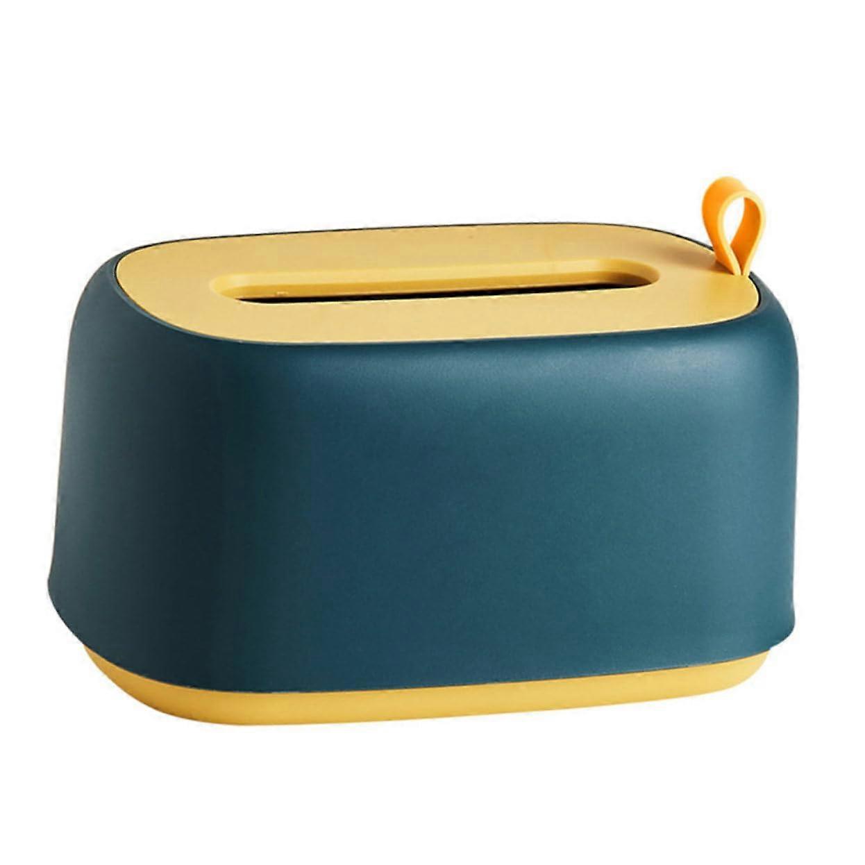 Modern Wall Mounted Tissue Box Cover Holder Blue, Durable Easy Clean Decorative for Bathroom