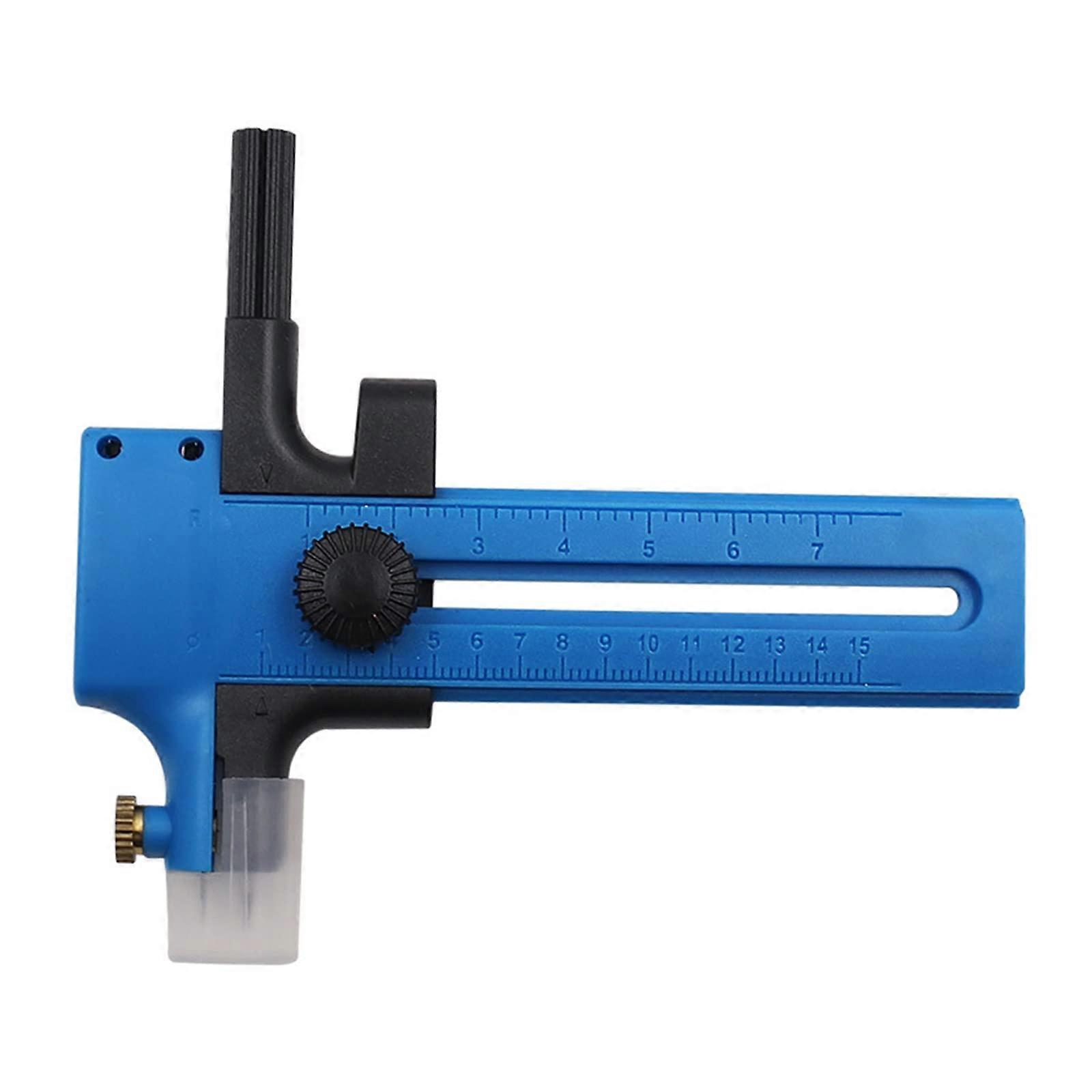 Adjustable Compass Circle Cutter with Ergonomic Ratchet Handle for Paper Fabric Scrapbooking