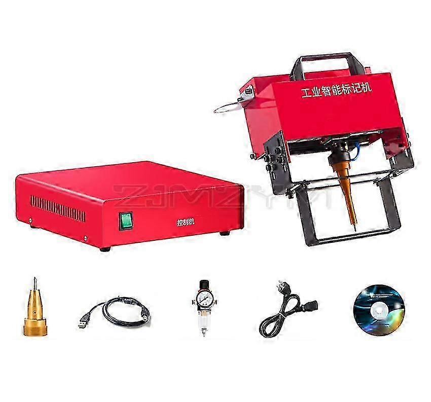 Dot Peen Pneumatic Metal Marking Machine 100x20mm for VIN Code Engraving Motorcycle Frame