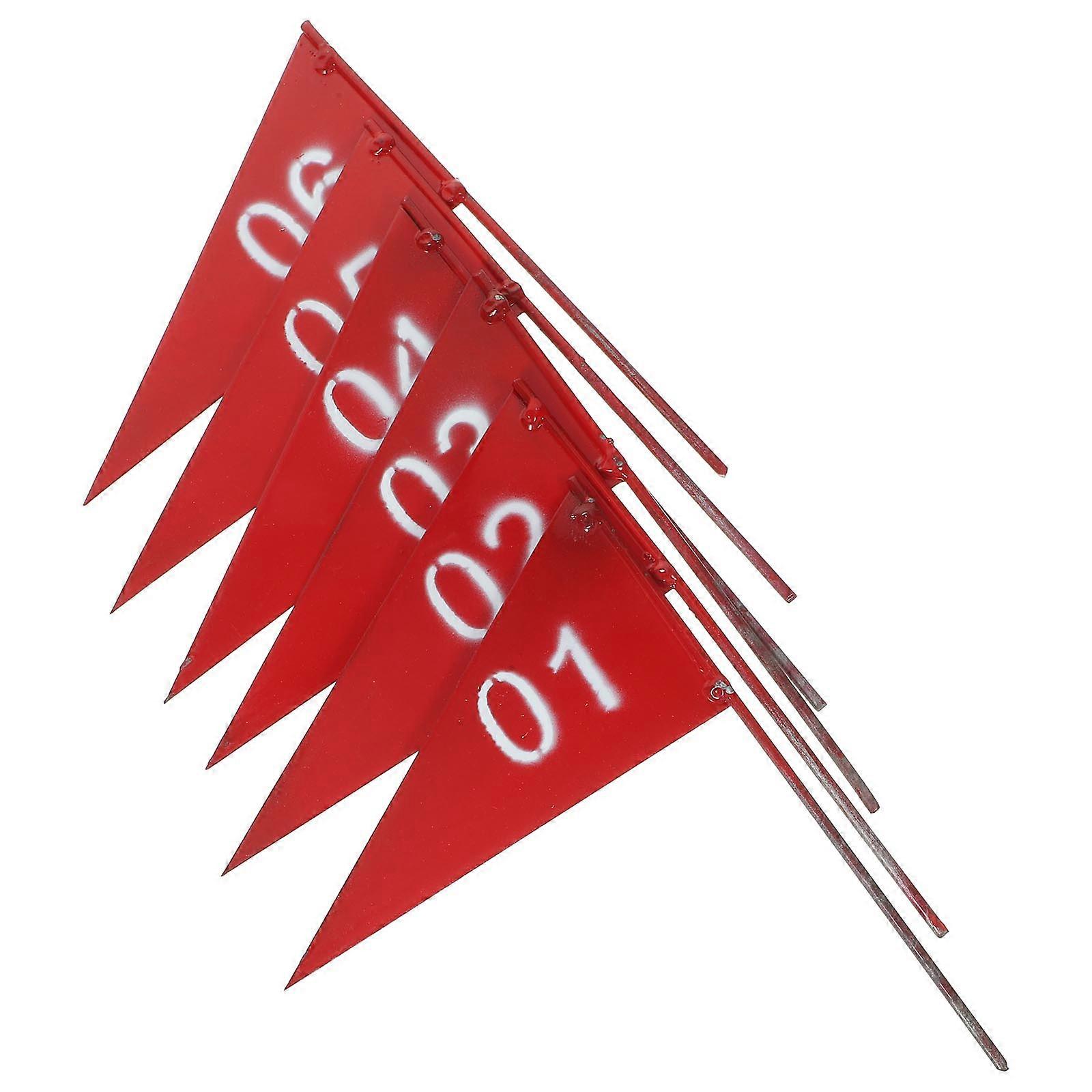 Lawn Sprinkler Marking Flags Small Iron Flags for Yard Use 6Pcs