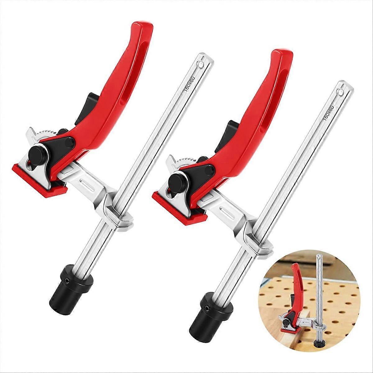 2 Pcs Table Work Bench Grip Clamp for Woodworking Table