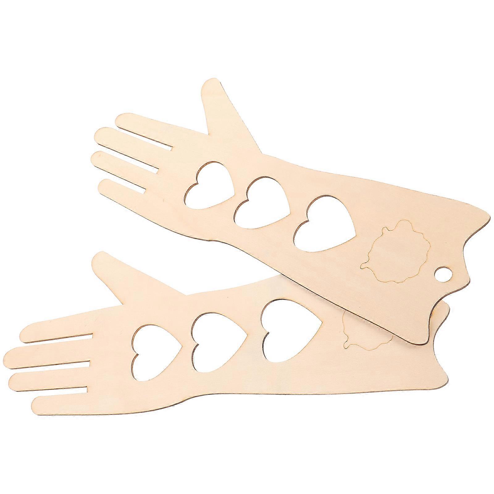 Wooden Mitten Blockers Gloves Template for Knitting 1Pair Practical Tool
