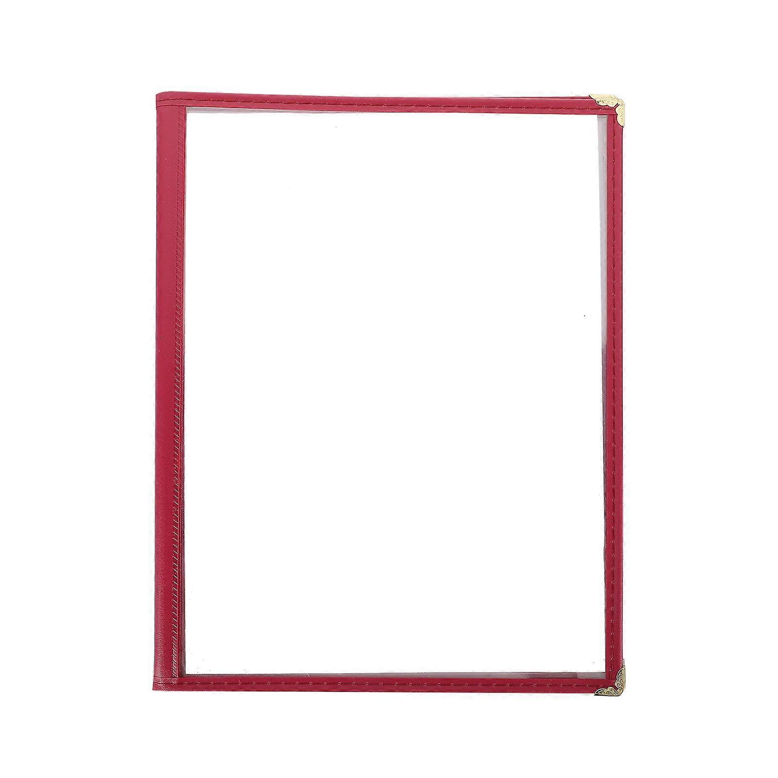 Menu Covers PVC Menu Cover for Restaurant Transparent Holder