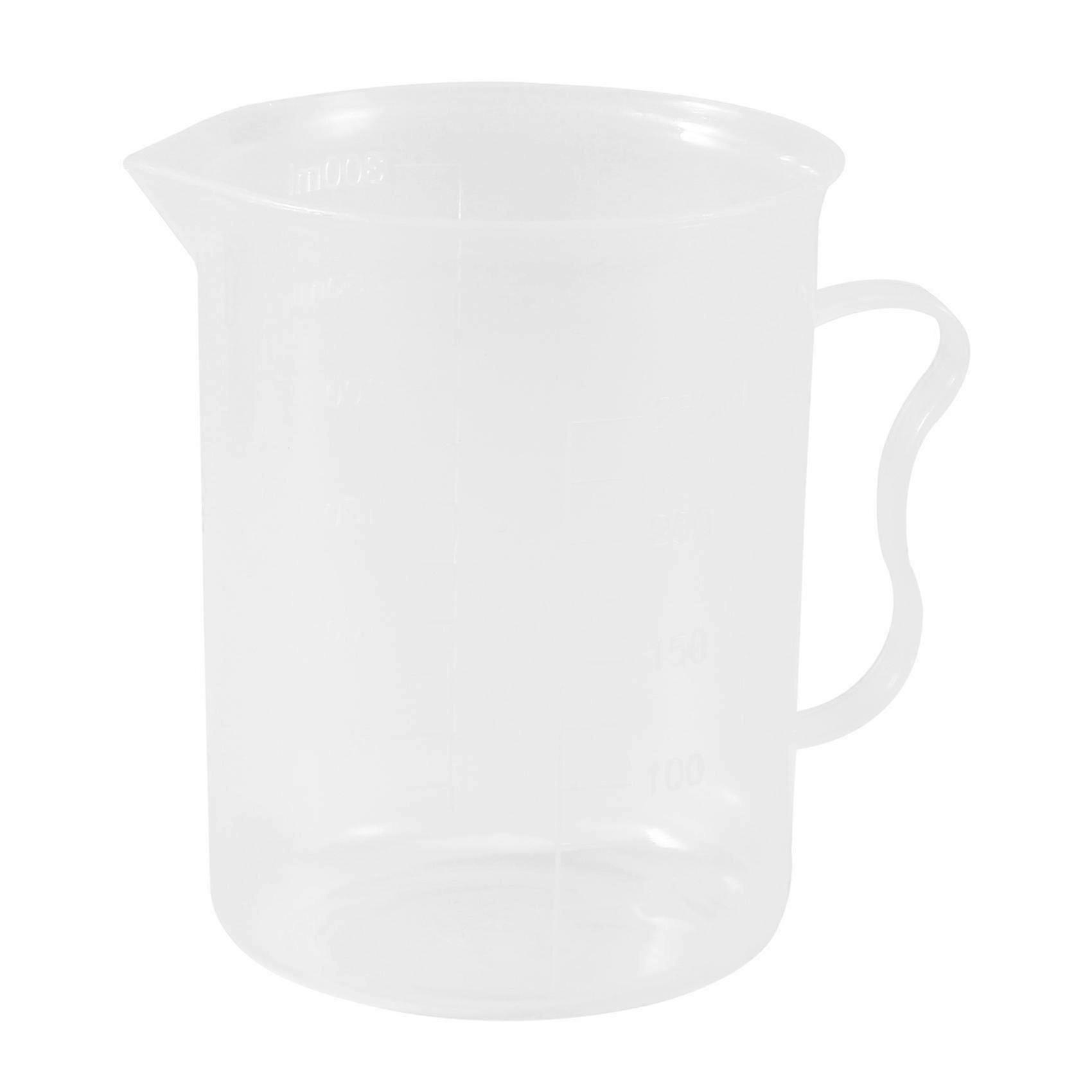 Measuring Jug 250mL Graduated Beaker Clear White Plastic Cup