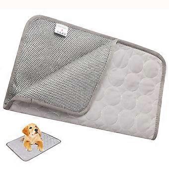Coussin de refroidissement pour animaux de compagnie d’été Tapis de couchage Tapis de couchage Coussin de dissipation de chaleur Coussin de siège de glace simple pour chien de chat (taille XL, gris)
