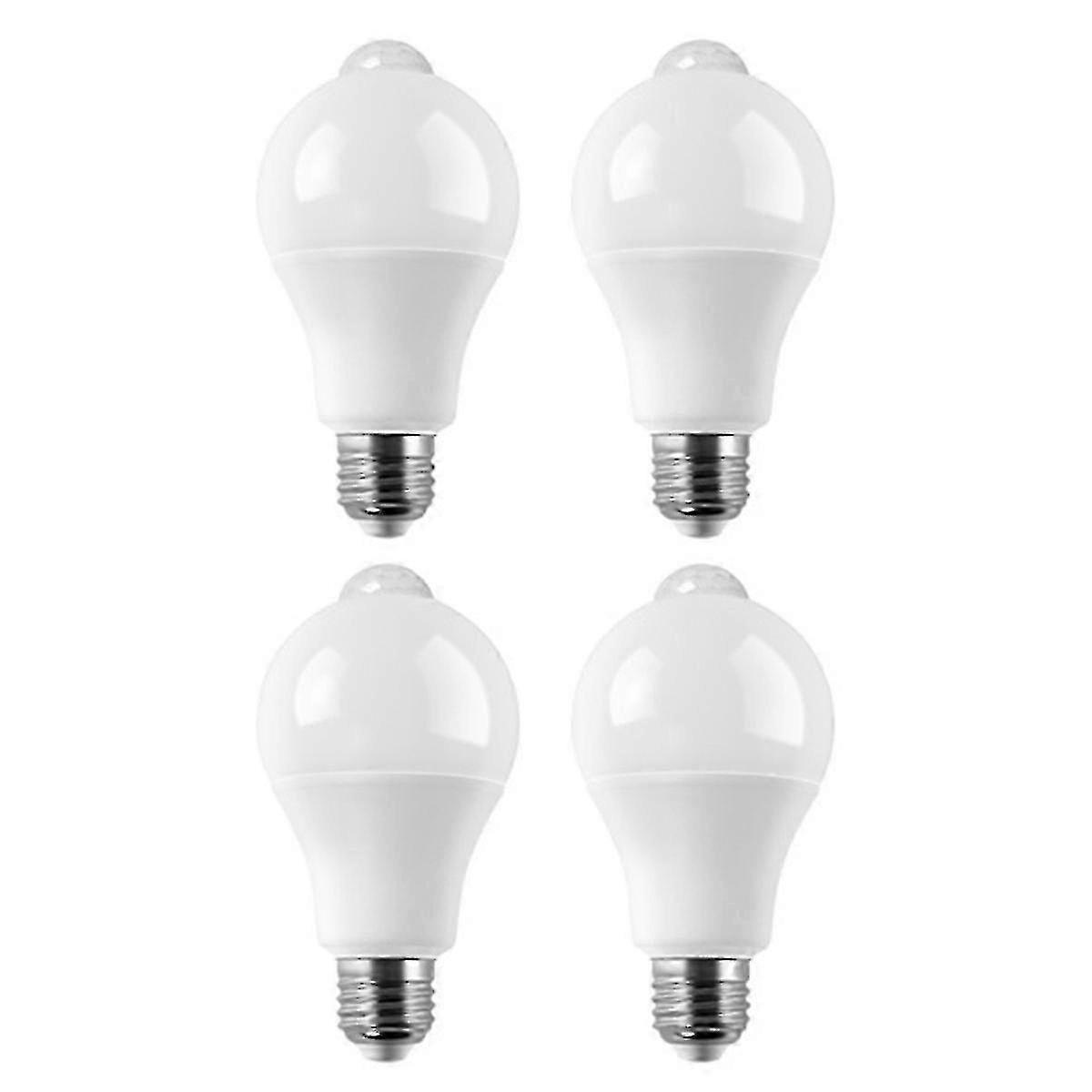 4PC E27 LED Motion Sensor Bulb Lamp PIR Light PC+ABS33 szrh21
