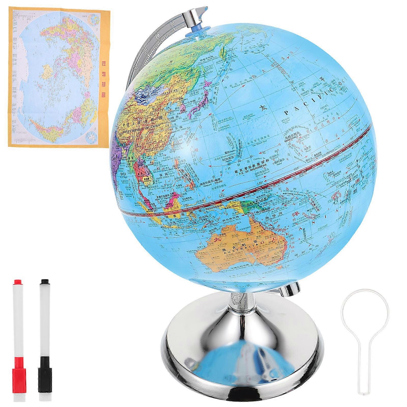 Blue Student Globe for Learning Earth Globe 1Set Educational Decoration
