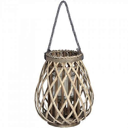 Hill Interiors Wicker Bulbous Lantern