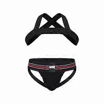 Barcode Berlin Multipack 1x Boris Jockstrap + 1x Harness Matt Black | Men's Underwear | Men's Jockstrap