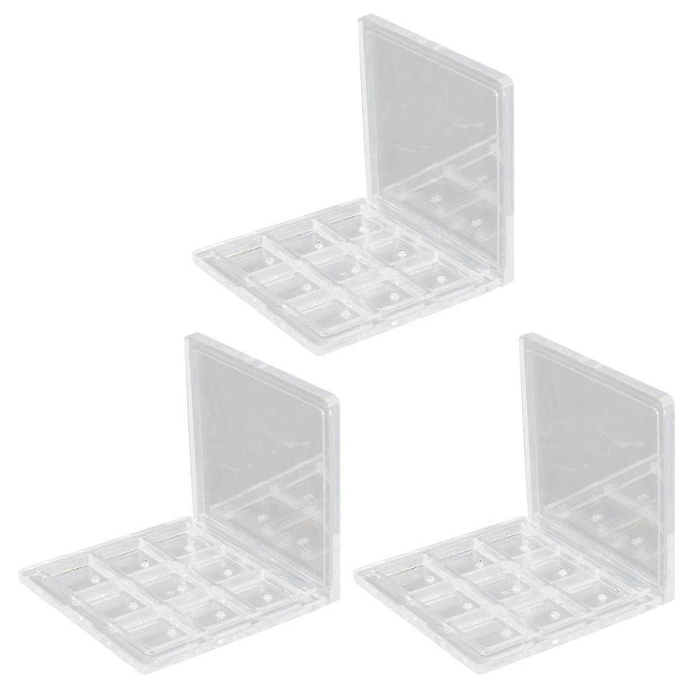 Eyeshadow Storage Case Boxes for Storage 3Pcs White PP Material