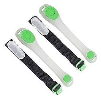 Light Up Sports Wrist Band LED Armbands for Safety 4Pcs Pack