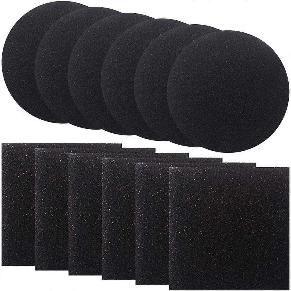 12pcs Kitchen Compost Bin Filter Charcoal Filter Replacement for Countertop Black