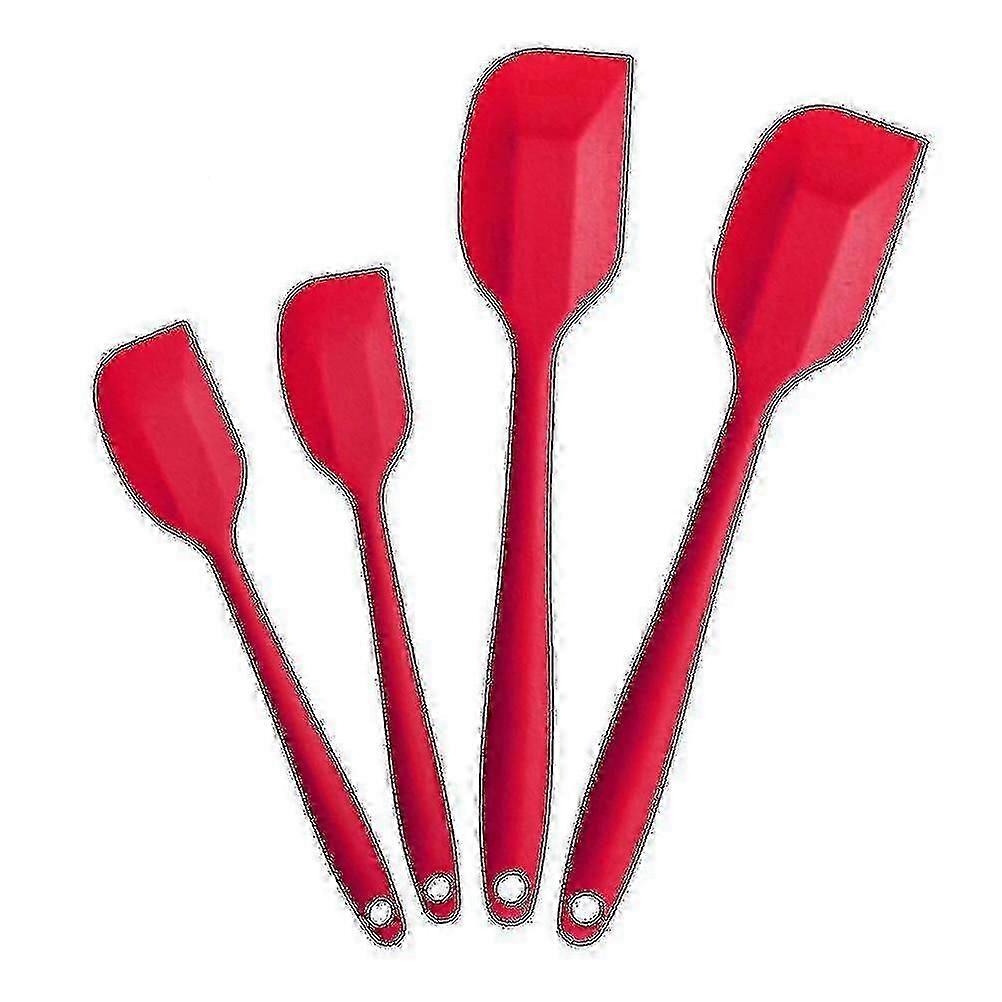 4pcs/set Multifunction Silicone Spatula Grip Scraper Cutter Kitchen Gadget