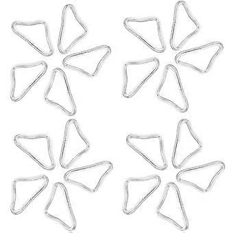 Trampoline Parts Triangle Ring Buckles for Replacement 60Pcs Silver