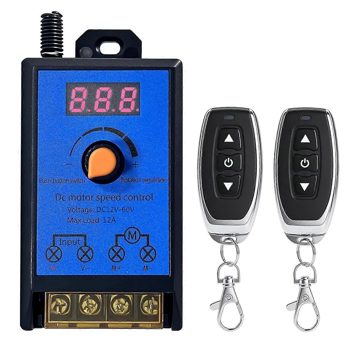 Wireless DC Motor Remote Control Switch,DC 12V-60V 12A M29B Motor Speed Controller Remote Control Switch,Wireless Remote Switch with 100 ft Range,Sui