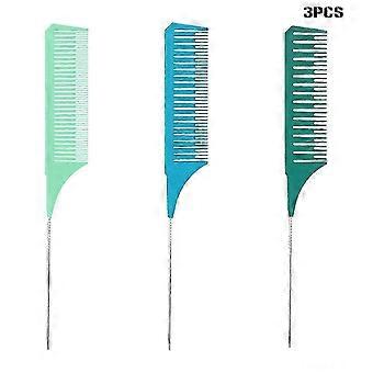 3 Sizes Anti-static Hairdressing Strand Comb compatible withHair Dye Tinting Brushes with Teeth