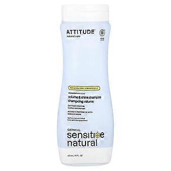 ATTITUDE, Shampooing à l'avoine, naturel, volume et brillance, sans parfum, 473 ml (16 oz liq.), lot de 2
