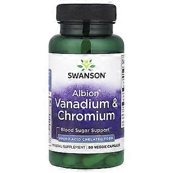 Swanson, Albion® Vanadium & Chromium, 60 Veggie Capsules, 2-Pack
