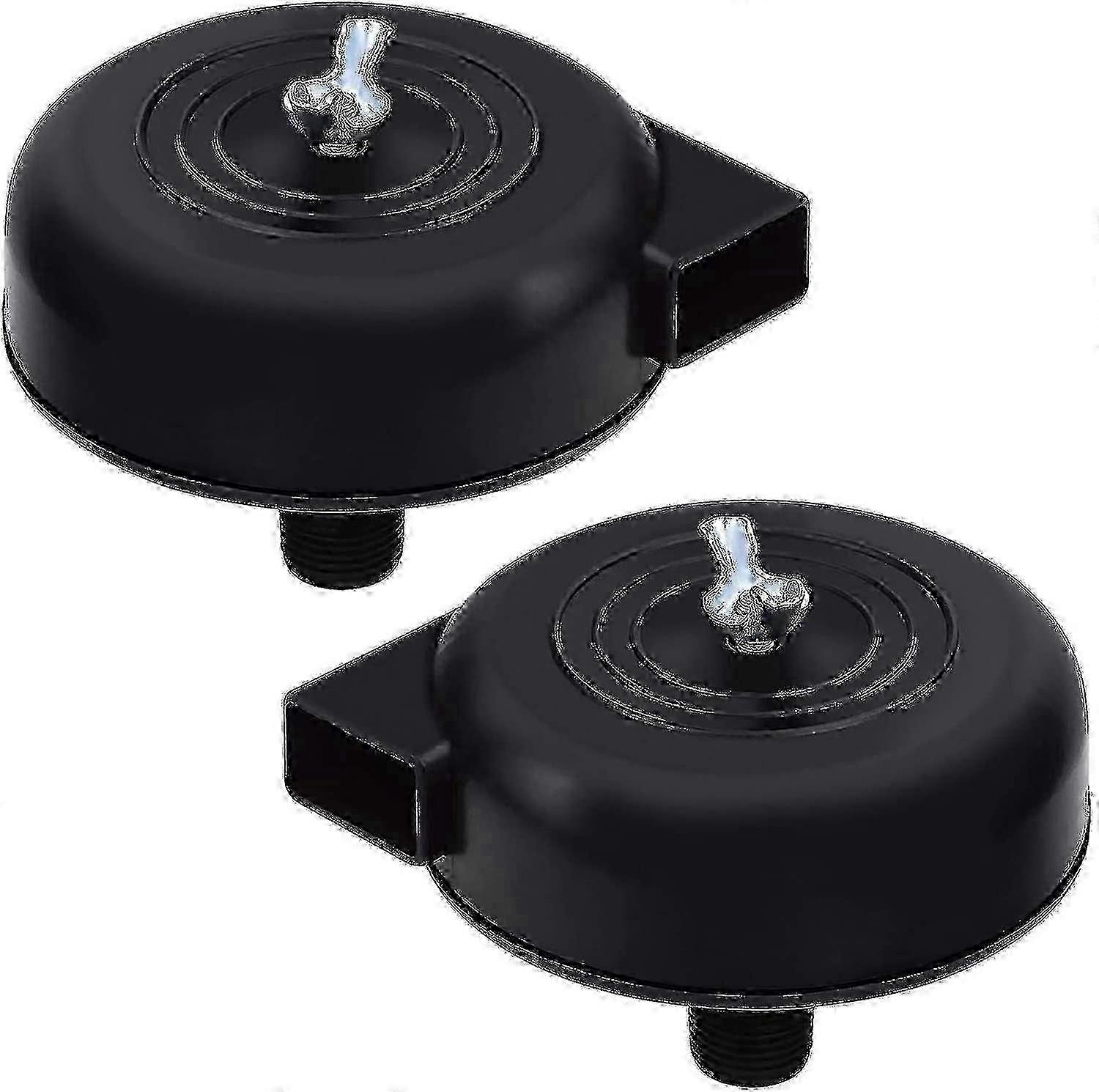2 Pcs Compressor Filter, 16mm 3/8pt Male Thread Silent Compressor compatible with Air Compressor (black)