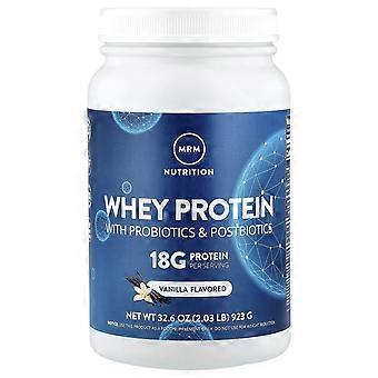 MRM Nutrition, vassleprotein med probiotika och postbiotika, vanilj, 923 g