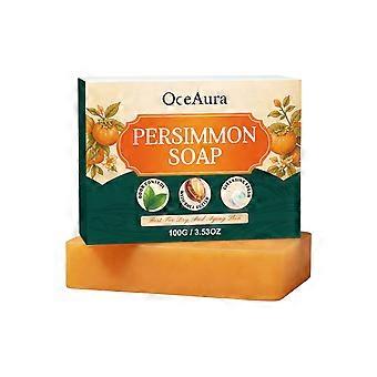 Persimmon Soap, Natural Deodorant Bar, Organic Odor Eliminating Body Wash for Women & Men, Old Person Smell Remover, 100g