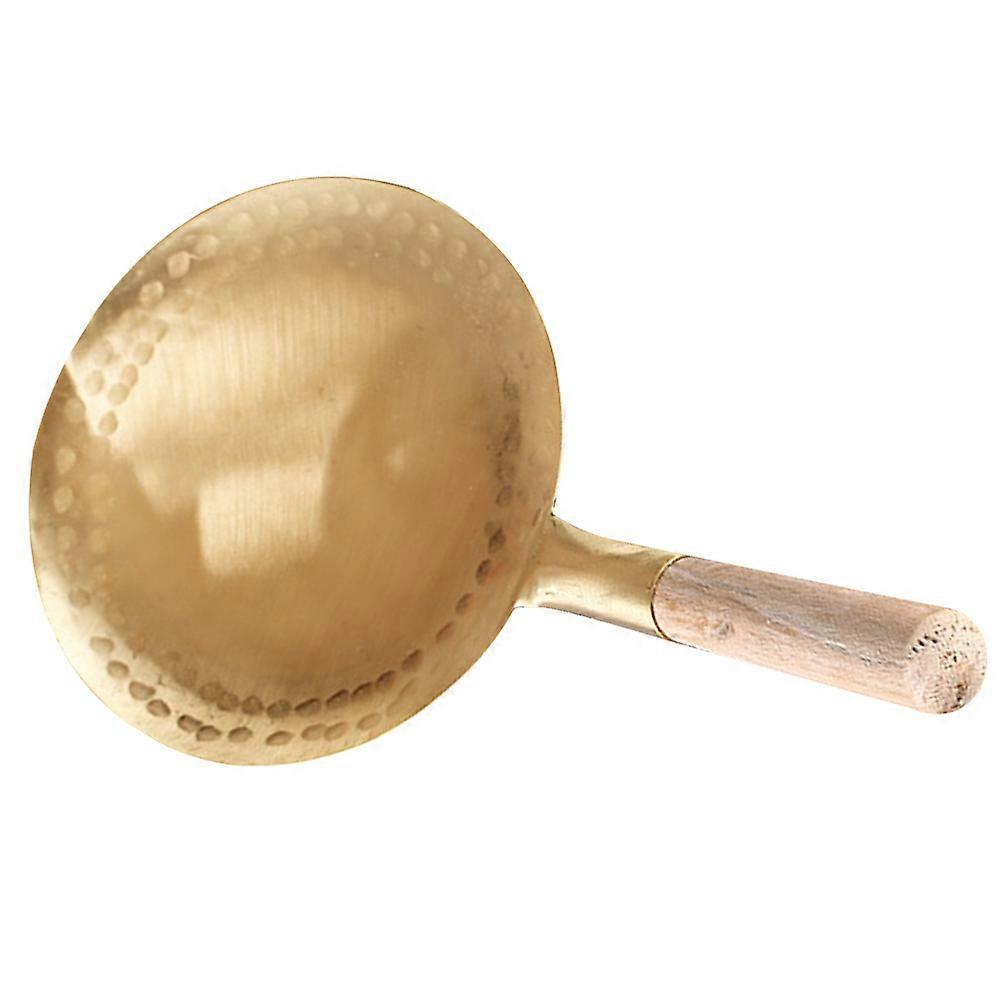 Kitchen Use Tofu Scoop Bean Curd Copper Wood Multi-Function Ladle