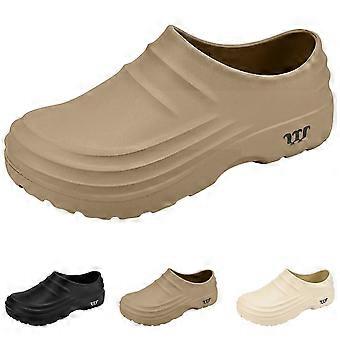 Stylago Slip on Clogs for Women Men Water Proof Chef Garden Work Shoes Wide Width Walking Casual Shoe with Arch Support Black Size 6.5