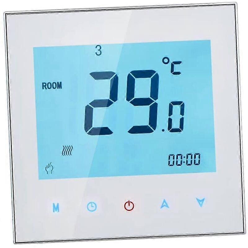 LCD touchscreen thermostat for water heating 3 A 110  230 V weekly programmable temperature controller