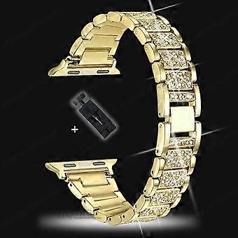 Bling Diamantarmband für Apple Watch Ultra Band 49mm 40mm 45mm 44mm 41mm 42mm 38mm Metallgürtel für Iwatch Series 7 SE 6 5 4 Frauen Armband