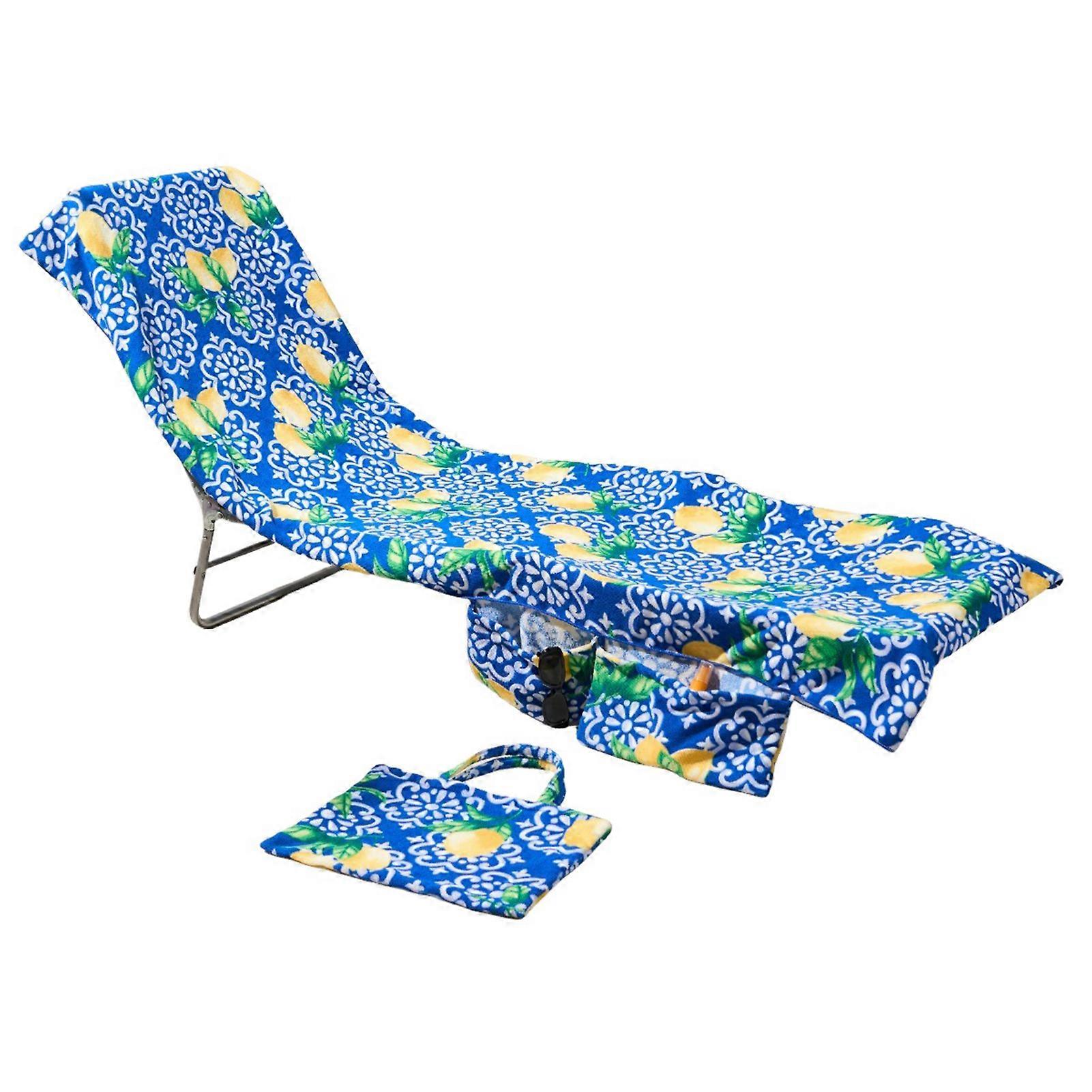 Quick Drying Tanning Towel Cover Integrated Storage Pockets for Beach