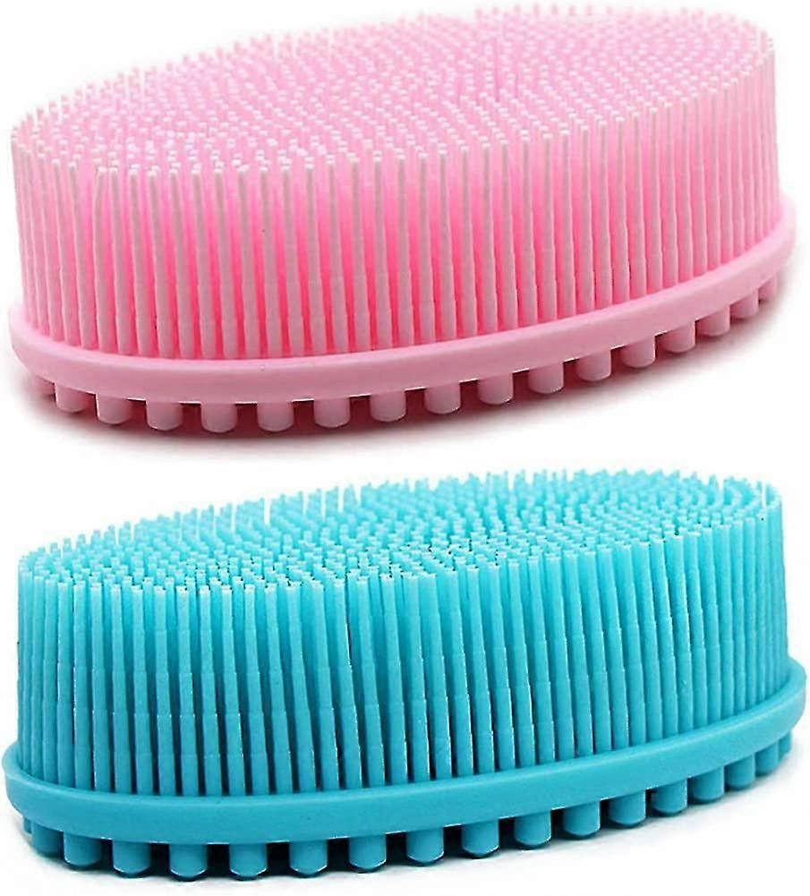 Silikon Körperwäscher Peeling Duschbürste 2 Pack