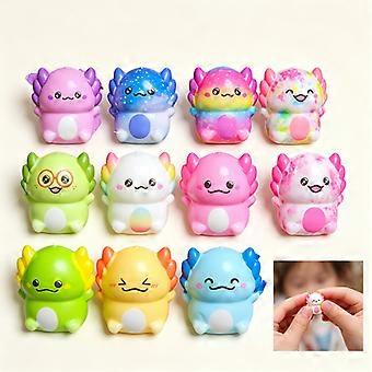 6pcsKawaii Axolotl Fidget Toy, Tactile Sensory Play with Fun Expressions, Suitable for ADHD, Autism or Daily Relaxation