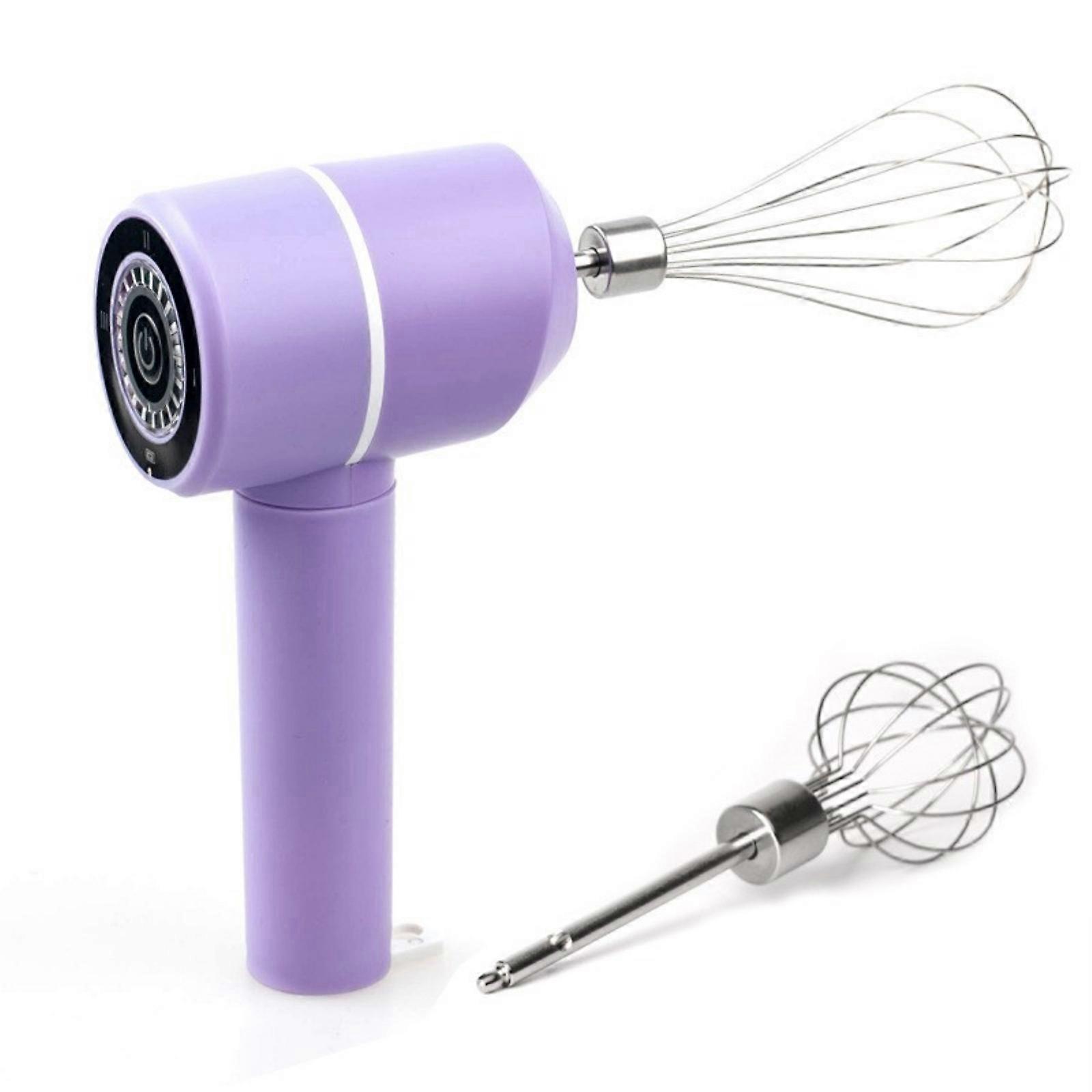 Practical Electric Eggs Beater Multi Speed Control Wireless Operation ABS Easy Storage Kitchen Baking Essential Tool  Purple