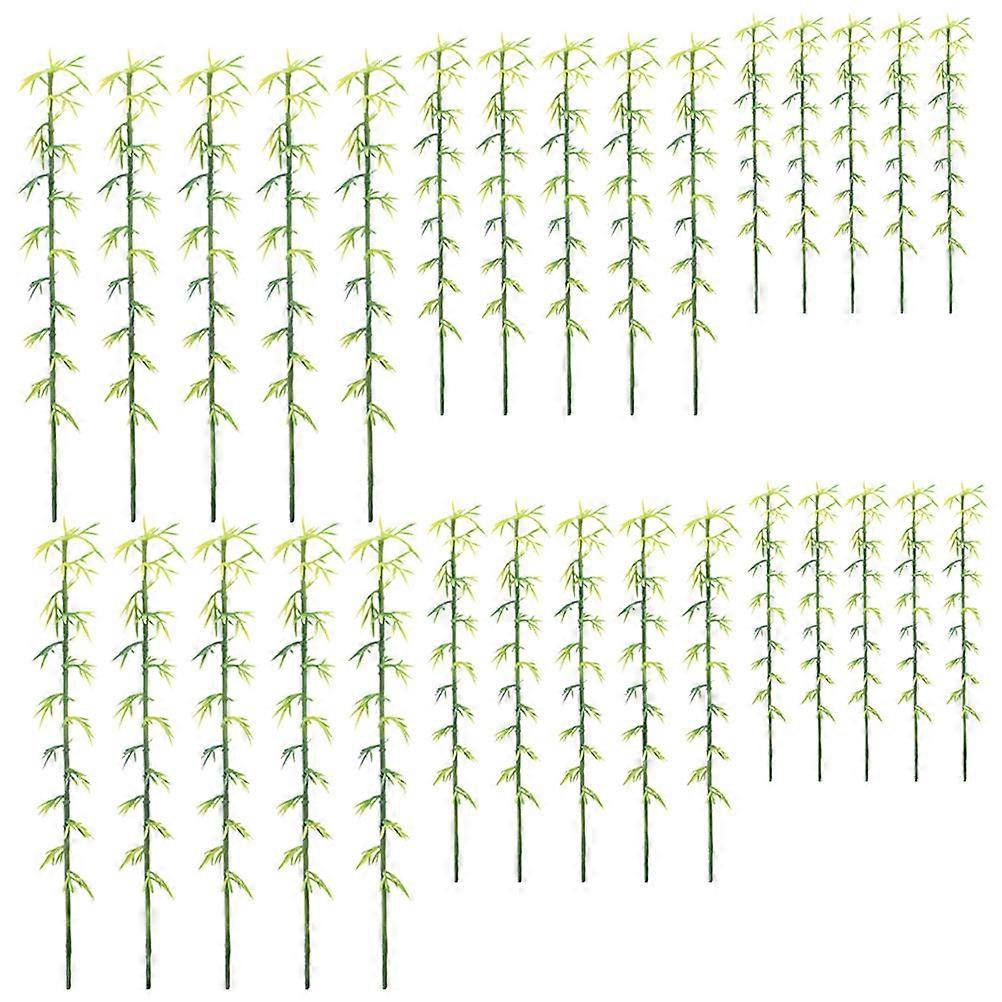 Mini Artificial Bamboo Decor for DIY Sand Table Projects 60Pcs