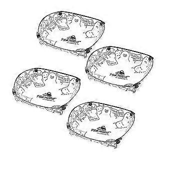 4 Pieces Folding Plate Set,Portable Mess Kit