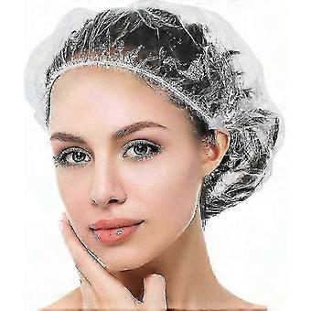100pcs Disposable Shower Caps for Hair Protection, Reusable & Waterproof Shower Cap Covers